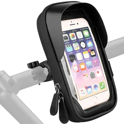 Produktbild von Handyhalterung Fahrrad Wasserdicht Motorrad 360° Drehbar Fahrradhalterung Lenkertasche Fahrradzubehör Ebike für 4,5-6,4 Zoll
