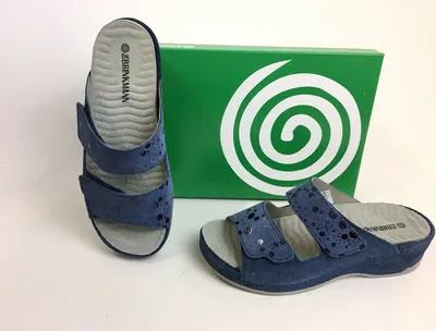 Produktbild von Dr. Brinkmann Lederpantolette dunkelblau mit Wechselfußbett 36