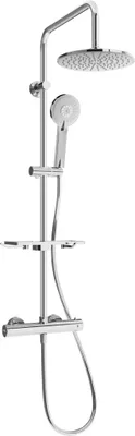 Image de Mexen KT40 ensemble de douche en saillie avec douche de tête et robinet thermostatique, chrome - 771504093-00