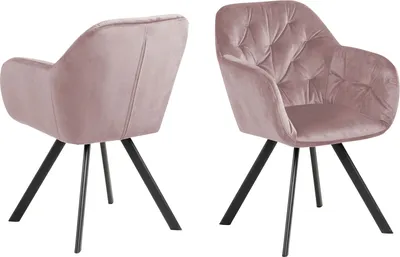 Produktbild von Armstuhl Esszimmerstuhl Loungestuhl Polsterstuhl Küchenstuhl Stuhl "Lorin I" Dusty Rose
