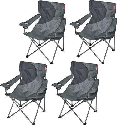 Produktbild von 4x Campingstuhl inkl. Getränkehalter faltbar Klappstuhl Anglerstuhl Faltstuhl bis 100Kg