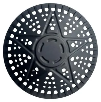 Immagine prodotto di INF Scarico a Pavimento Universale Rotondo in Silicone Monopezzo - Guarnizione Morbida ed Elastica, Protezione Filtro Antiintasamento Nero