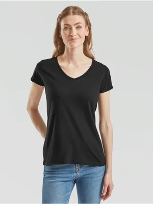 Productafbeelding van Fruit Of The Loom Dames Iconisch 150 T-shirt met V-hals