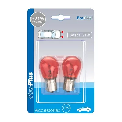 Obrázek produktu pro Autožárovka 12V 21W BA15s oranžová 2 kusy v blistru