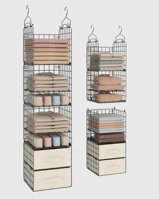Image de Elzusha - Organisateur de placard suspendu pliable avec 4 niveaux