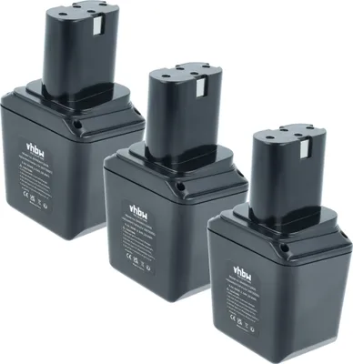 Produktbild von vhbw 3x Akku Ersatz für Bosch 2607335012, 2 607 335 012, 26073000002, 2 607 3000 002, 2 607 300 002, 2607300002 für Werkzeug (3000 mAh, NiMH, 9,6 V)