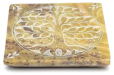 Image de Brûle-encens Arbre De Vie Pierre À Savon --paquet De 4 Pièces - 10x10 Cm