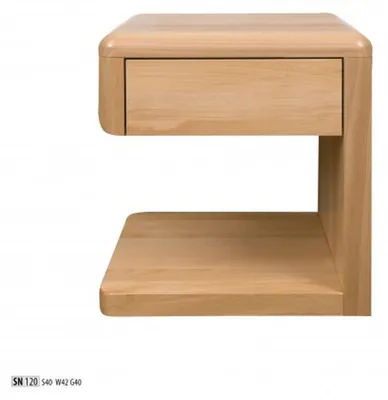 Produktbild von Nachttisch Holz Nachttische Tisch Konsolen Landhaus Stil Eiche Konsolen Nacht
