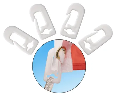 Produktbild von PHENO FLAGS Karabiner-Flaggenhaken 10er Set - einfache Befestigung am Fahnenmast
