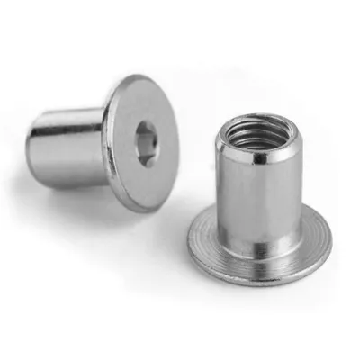 Produktbild von Hülsenmutter M10 x 18 mit Flachkopf mit Innensechskant s=6 Verzinkter Stahl 10 Stück