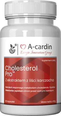 Immagine prodotto di Integratore alimentare A-cardin Cholesterol Pro capsule di Carciofo - 30 pz.