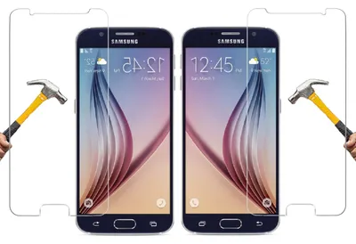 Produktbild von ino 2x Schutzglas kompatibel mit Samsung Galaxy S6 Panzerglas  Panzerfolie Displayschutzglas Schutz Glasfolie Displayglas 9H Schutzfolie
