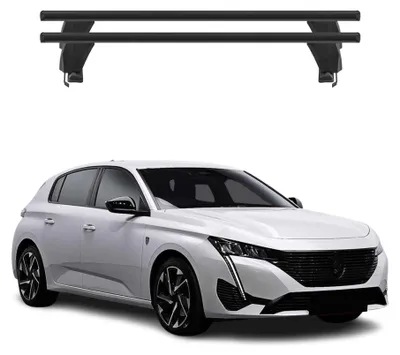 Produktbild von Menabo Dachträger Grundtäger für Peugeot 308 2021-2025 ABE Aluminium Schwarz 2x, KI-generiertes Bild
