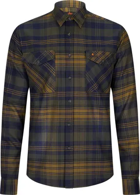 Produktbild von il Lago Prestige Outdoor Flanell-Hemd Torben Herren (Oliv/Blau) Größe L