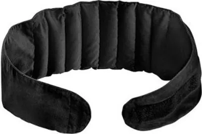 A black back support belt is shown against a white background.
