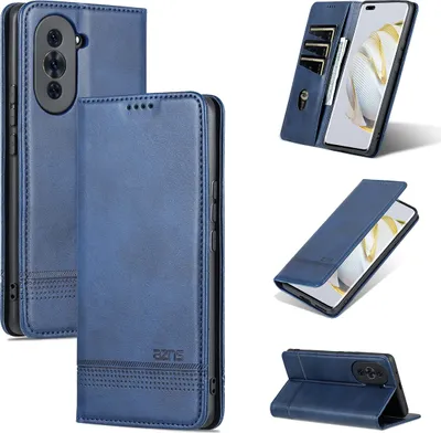 Obrázek produktu pro Huawei Nova 10 Leather Case, Flip Cover Wallet Case Magnetic Closure Stand Protective Case pro Huawei Nova 10 Blue