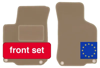 Immagine prodotto di Tappetini in velluto per auto, su misura, materiale resistente, beige