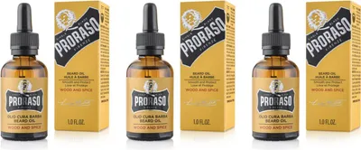 Produktbild von Beard Oil Wood and Spice 3x30 ml