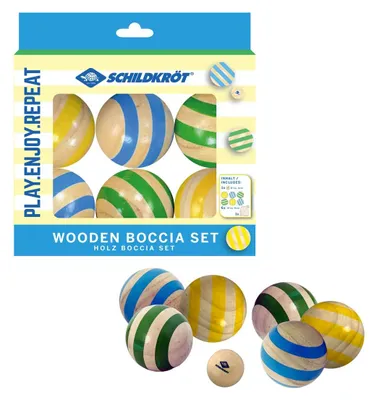Immagine prodotto di SCHILDKRÖT 970007 Set da bocce in legno SCHILDKRÖT, 6 bocce + boccia da gioco