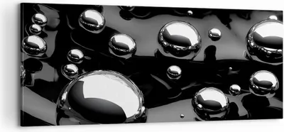 Produktbild von Bild auf Leinwand - Leinwandbild - Chrom Metall Reflexion - 100x40cm - Wand Bild - Wanddeko - Leinwanddruck - Bilder - Kunstdruck - Wanddekoration - Leinwand bilder - Wandkunst - AB100x40-2525