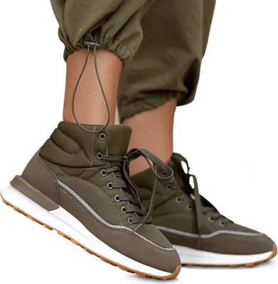Produktbild von Damen Sneaker Hi Top Damenschuhe Turnschuhe Freizeit Schuhe Basida Grün Gr.38