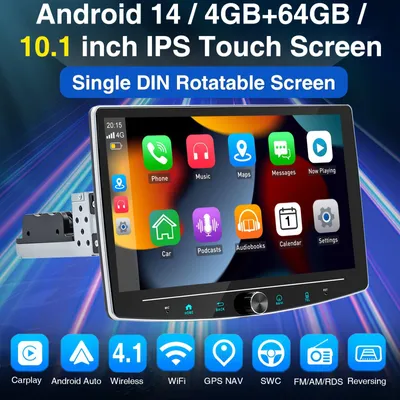 Zdjęcie produktu dla Android 14: Radio samochodowe - System audio samochodowy - Odtwarzacz multimedialny - System nawigacji - Telefon samochodowy z funkcją głośnomówiącą