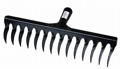 Produktbild von Gartenrechen Messerharke 12 Zähne für Moosentfernung und Rasenbelüftung