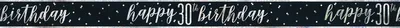 Produktbild von Banner schwarz & silber Zahl 30