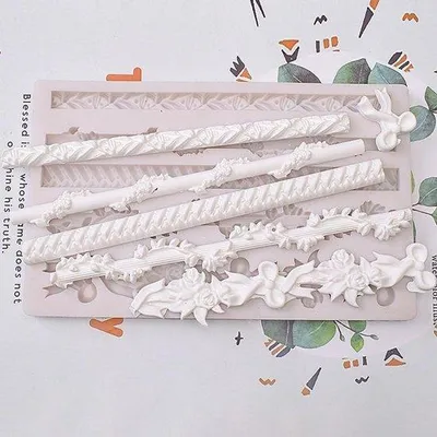 Produktbild von Silikonische Reliefeinlagen für Antiquitätenrahmen aus Kunstsilikon für Makramee- und DIY-Süßigkeiten-Veredelung.
