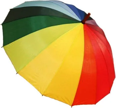 Produktbild von HAAC Regenschirm Golfschirm Partnerschirm Regenbogen Automatik 105 cm