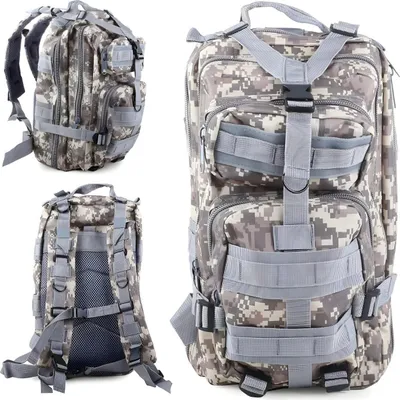 Produktbild von Taktischer Rucksack 30L in Grau/Braun - Robuster Outdoor-Rucksack KP39143