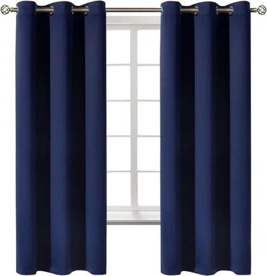 Produktbild von Verdunkelungsvorhänge thermisch isoliert - marineblau, 106 x 160 cm, Set von 2