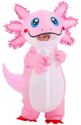 Aufblasbares Axolotl-Kostüm für Kinder, 120–150 cm, Halloween