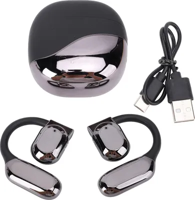 Image de Ecouteurs de traduction Earhook Active Réduction du bruit sans fil Bluetooth AI Traducteur vocal Noir
