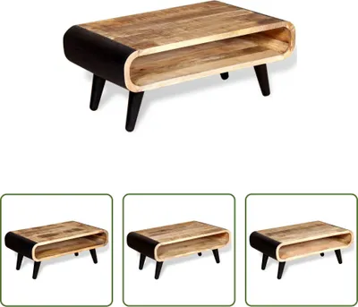Produktbild von The Living Store Couchtisch Raues Mangoholz 90x55x39 cm