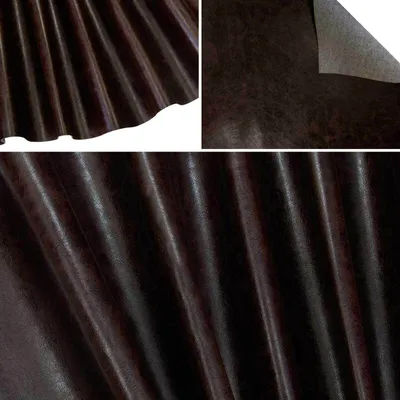 Produktbild von 0,5m Kunstleder Stoff Meterware Kunstleder breite 140cm Lederoptik Möbelstoff Variantenwahl, Motiv:Vintage | schokobraun, Stärke:1.1 mm | 575 g/m²