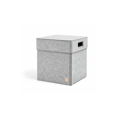 Produktbild von Aufbewahrungsbox CLASSIC Filz Gr. L (32x32x34 cm) mit Deckel in hellgrau meliert