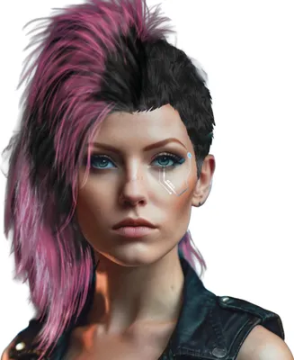 Produktbild von Rockstar Karneval Zottelfrisur Punk Haarpracht Mohawk Lila Schwarz, Farbe: Mehrfarbig