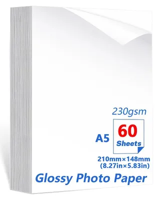 Immagine prodotto di Carta fotografica, impermeabile, superficie lucida, 60 fogli, formato A5