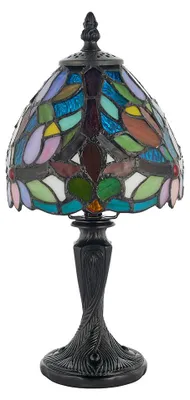 Obrázek produktu pro Stolní lampa ve stylu art deco SYLVETTE, hnědá, 1xE14x15W, sklo, rozměry: 31,5x15x15 cm, IP20, Tiffany