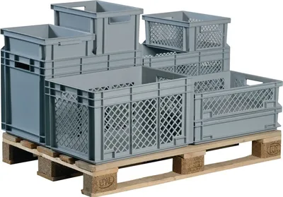 Produktbild von Lockweiler Transportstapelbehälter 20l Polypropylen grau Seitenwände durchbrochen Durchfassgriff - NB20V2-139120220118