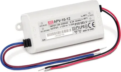 Obrázok produktu pre Spínaný napájací zdroj MEAN WELL APV-16-12, 12 V-/1,25 A