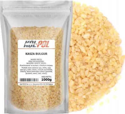 Zdjęcie produktu dla KASZA BULGUR 1kg Naturalna zdrowa bogata w błonnik wysoka jakość Kol-Pol