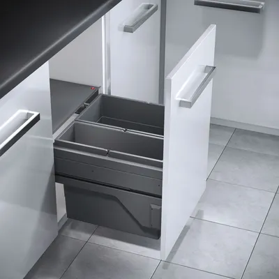 Image de Poubelle Hailo Cargo 500 Slide 45 l à encastrer dans un meuble de 50 cm