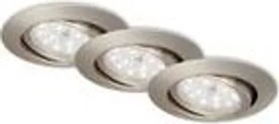 Produktbild von LED Einbauleuchte 3er Set schwenkbar IP23 Ø8,2cm 3W Matt-Nickel Metall Briloner