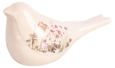 Immagine prodotto di Clayre & Eef figurina decorativa uccello 22x9x12 cm Vetroceramica beige