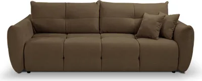 Produktbild von Sofa MODA mit Schlaffunktion, Schlafsofa, Wohnzimmersofa, Couch, Soffa, Bettsofa, Chenille-Stoff – Braun WIND 22