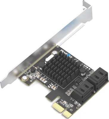 Produktbild von BRAINZAP 4 Port PCIe x1 zu SATA III / SATA 3 6 GBIT/s Erweiterungskarte Karte PCI-Express PCI-E Marvell 9215