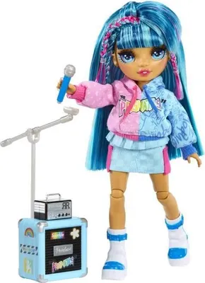 Image de Poupée de Mode Rainbow High Jr High Rockband Skyler, Poupée de 22cm, Jouet à Collectionner