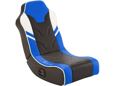 Produktbild von X Rocker Shadow 2.0, Konsolen-Gamingstuhl, Gepolsterter Sitz, Gepolsterte Rückenlehne, 3DS, Nintendo NES Classic, Nintendo Switch, Nintendo Wii U, PSP / PSP Slim, PlayStation 4,..., Weiß, Blau, Weiß
